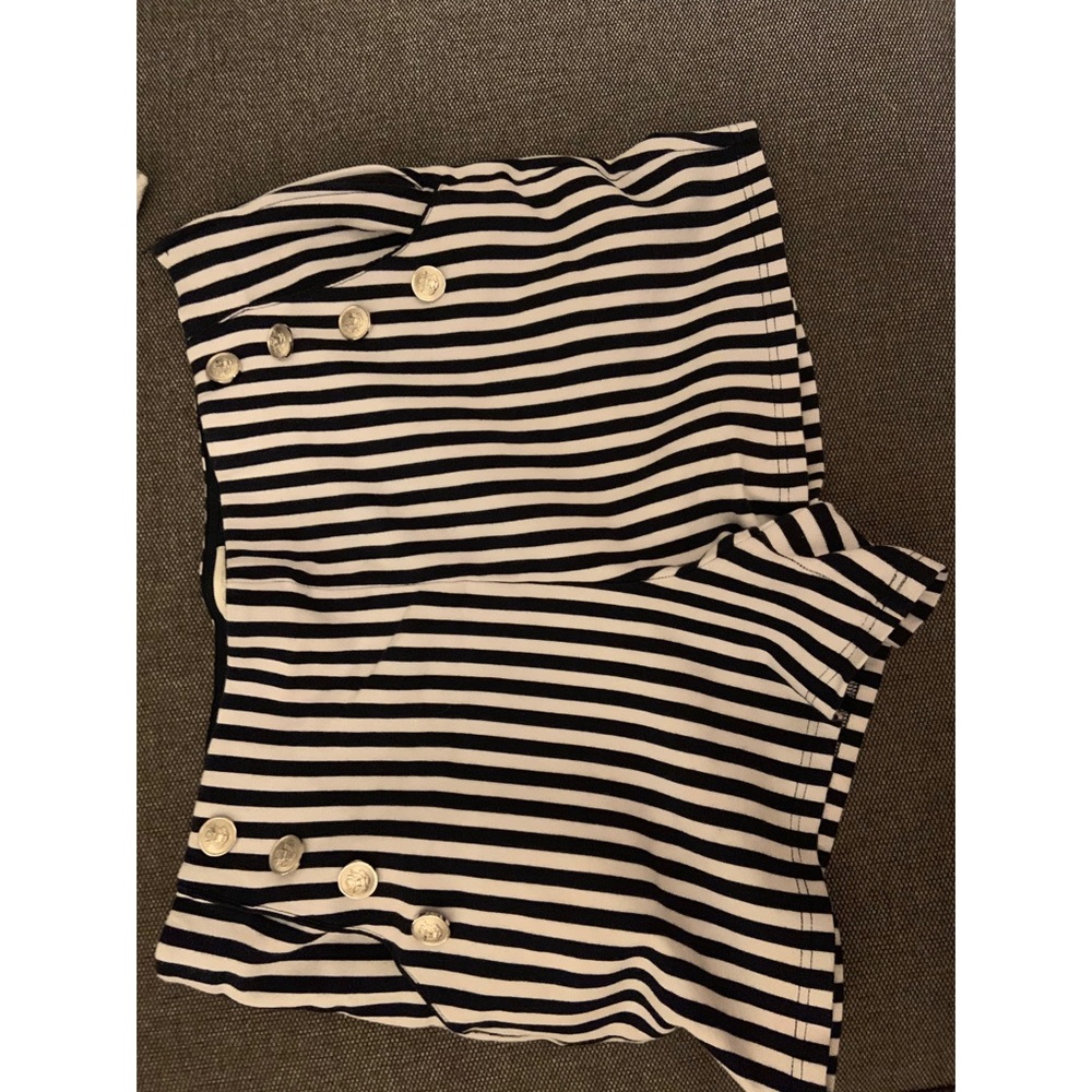 Nautical high waisted shorts